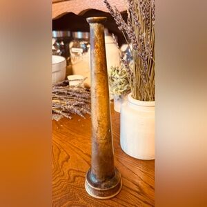 Powhatan B & I Works Brass Antique Fire Hose Nozzle 10”